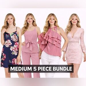 5 item Women’s Size Medium Spring Clothing Bundle Pink Floral